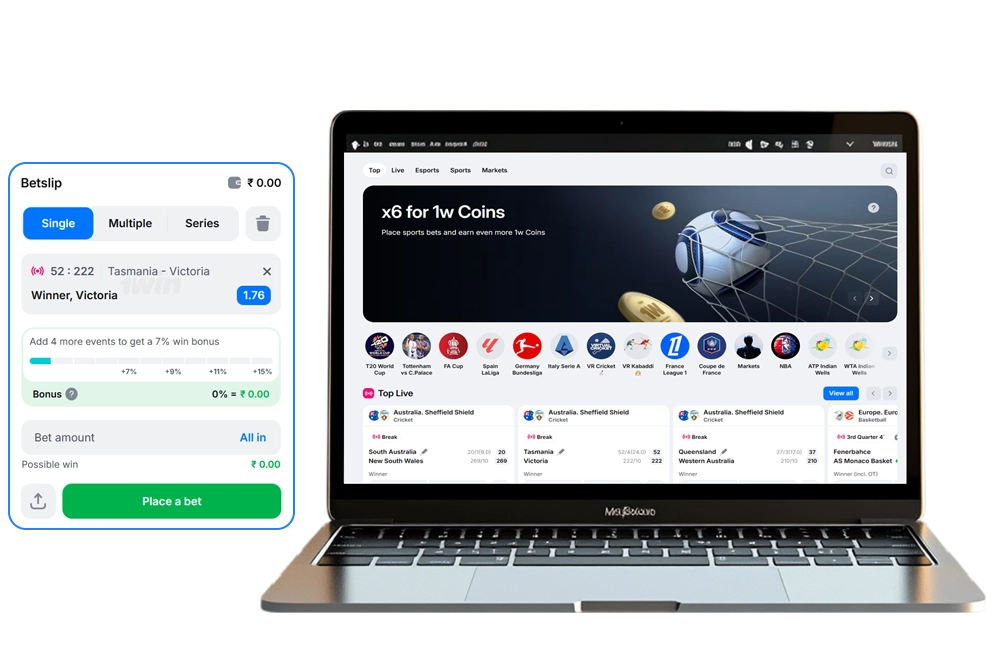 1win India Betting Options in India