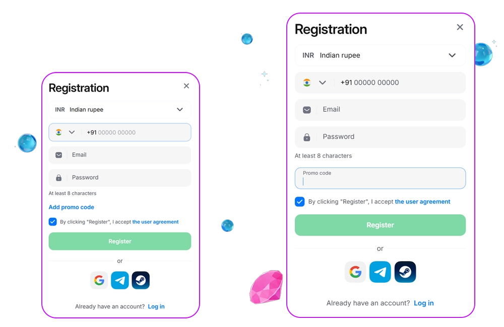 Registration Process in 1Win India